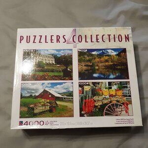 4 Puzzlers Deluxe Collection set of Four Jigsaw Puzzles 4000px (NEVER OPENED)